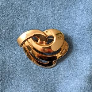 Monet gold brooch pin